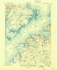 1900 Map of Betterton, 1945 Print