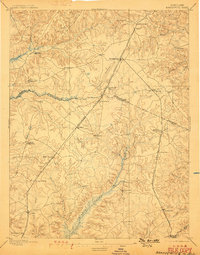 1895 Map of Waldorf, MD, 1899 Print