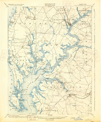 1901 Map of Chestertown, MD, 1931 Print