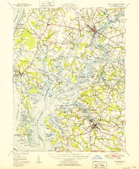 preview thumbnail of historical topo map of Chestertown, MD in 1951