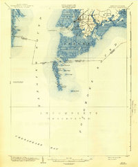 1903 Map of Crisfield, MD, 1942 Print