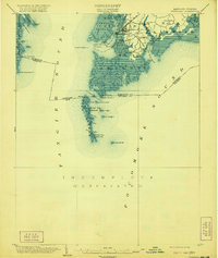 1903 Map of Crisfield, MD, 1920 Print