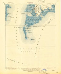 1903 Map of Crisfield, MD, 1945 Print