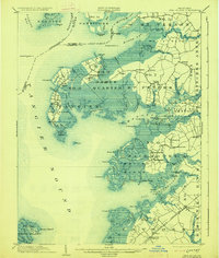 1903 Map of Deal Island, 1927 Print