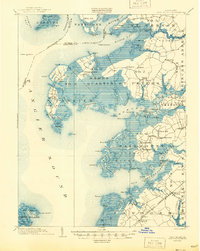 1903 Map of Deal Island, MD, 1944 Print