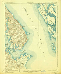 1905 Map of Drum Point, 1928 Print