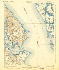 1905 Map of Drum Point, 1938 Print