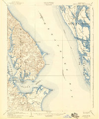 1905 Map of Drum Point, 1943 Print