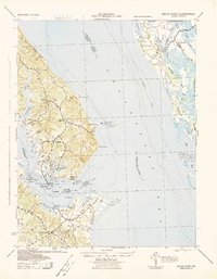 Download a high-resolution, GPS-compatible USGS topo map for Drum Point, MD (1942 edition)