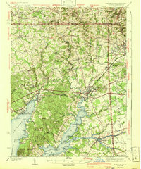 preview thumbnail of historical topo map of Elkton, MD in 1942