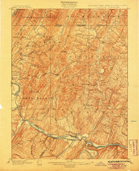 1900 Map of Bedford County, PA, 1905 Print