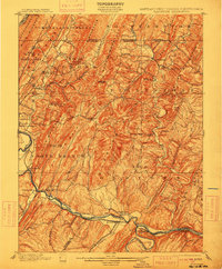1900 Map of Flintstone, MD, 1913 Print