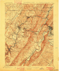 preview thumbnail of historical topo map of Frostburg, MD in 1901