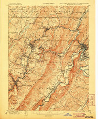 1901 Map of Frostburg, MD, 1906 Print