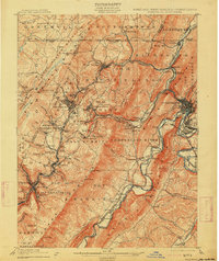 1908 Map of Cumberland, MD, 1914 Print