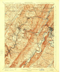 1908 Map of Frostburg, MD, 1924 Print