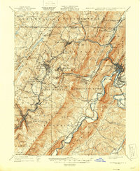 1908 Map of Cumberland, MD, 1946 Print