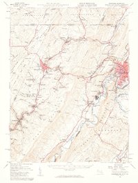 preview thumbnail of historical topo map of Frostburg, MD in 1950