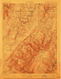 1904 Map of Grantsville, MD, 1912 Print