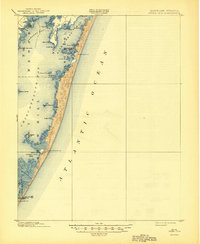 1901 Map of Accomack County, VA, 1944 Print