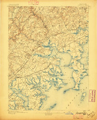 1893 Map of Gunpowder, 1896 Print