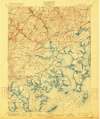 1901 Map of Gunpowder, 1915 Print