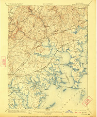 1901 Map of Gunpowder, 1922 Print