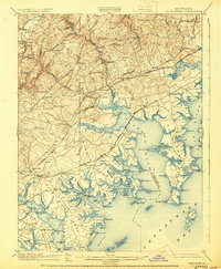 1901 Map of Gunpowder, 1930 Print