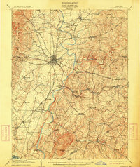 1909 Map of Ijamsville, 1913 Print