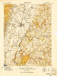 1908 Map of Ijamsville, 1921 Print