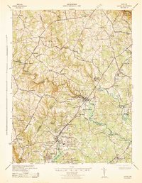 preview thumbnail of historical topo map of Laurel, MD in 1942