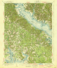 preview thumbnail of historical topo map of Leonardtown, MD in 1939