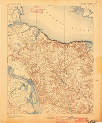 1895 Map of Montross, 1901 Print