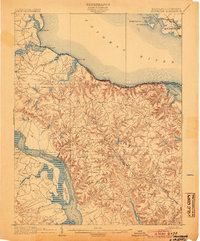 1892 Map of Montross, 1904 Print