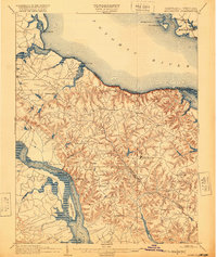 1892 Map of Montross, 1920 Print