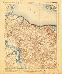 1892 Map of Montross, 1930 Print