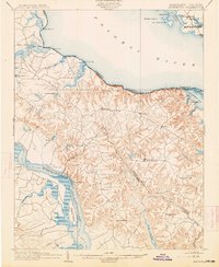 1892 Map of Montross, 1914 Print