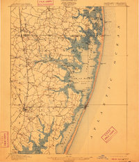 1901 Map of Ocean City, 1910 Print