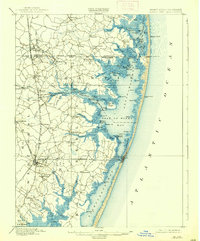 1901 Map of Ocean City, 1938 Print