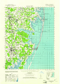 1942 Map of Ocean City, 1961 Print
