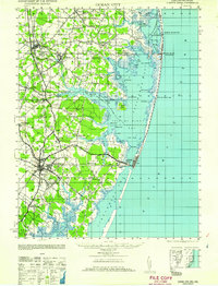 preview thumbnail of historical topo map of Ocean City, MD in 1961
