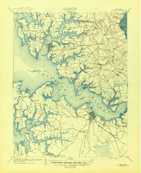 Download a high-resolution, GPS-compatible USGS topo map for Oxford, MD (1945 edition)