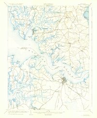 Download a high-resolution, GPS-compatible USGS topo map for Oxford, MD (1927 edition)