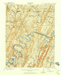 1910 Map of Paw Paw, WV, 1959 Print