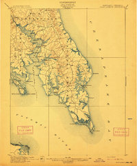 preview thumbnail of historical topo map of St. Mary's County, MD in 1912