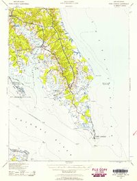 Download a high-resolution, GPS-compatible USGS topo map for Point Lookout, MD (1958 edition)