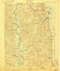 preview thumbnail of historical topo map of Prince Frederick, MD in 1910