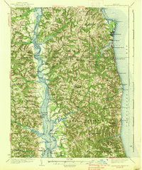 preview thumbnail of historical topo map of Prince Frederick, MD in 1938