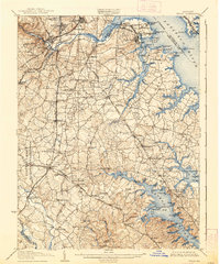 1907 Map of Arden on the Severn, MD, 1939 Print