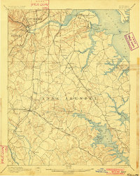 1894 Map of Relay, 1901 Print